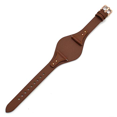 18mm Spring Bar Genuine Leather Watch Strap Replacement for Fossil ES4286 ES4114 ES4113 ES3838 ES3748 ES3625 ES3616 ES3615 (Brown)