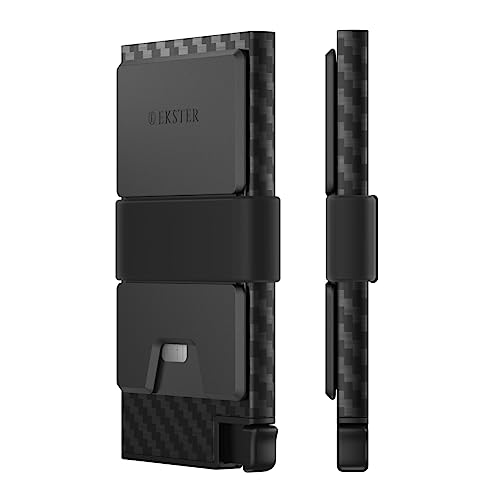 Ekster Carbon Fiber Wallet | Minimalist Card Holder Wallets for Men | RFID Blocking Protective Layer | Slim & Modern Men's Thin Wallet with Push Button for Quick Access