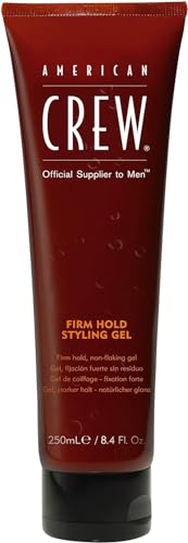 American Crew Men's Hair Gel, Firm Hold, Non-Flaking Styling Gel, 8.4 Fl Oz