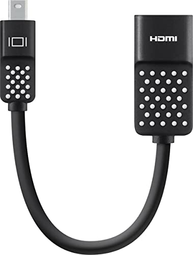 Belkin Mini Displayport To HDMI Adapter - Compatible With 4k Monitors - HDMI to Displayport Adapter - DP to HDMI Adapter - Connect TV & Monitors to MacBook Pro, MacBook Air, Surface Pro & More