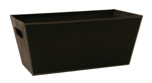 Wald Imports Black Paperboard 13' Decorative Storage/Organizer Basket