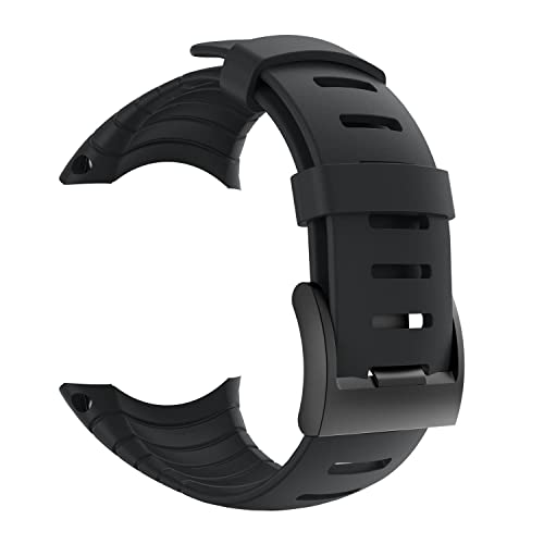 patrohoo Bands for Suunto Core Strap, Rubber Replacement Watch band for Suunto Core SS014993000,black