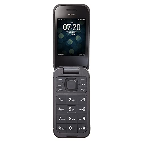 TracFone Nokia 2760 Flip, 4GB, Black - Prepaid Feature Phone (Locked) (Renewed)