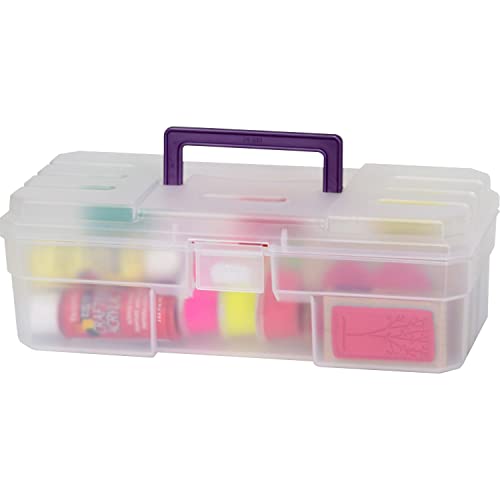 Akro-Mils 12-Inch ProBox Plastic Art Supply, Hobby or Craft Storage Tool Box, Clear, 09912CLPUR, 12' ProBox, Model:AKR64950