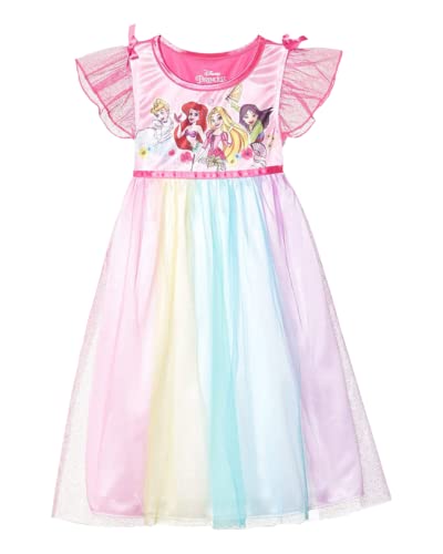Disney Girls' Princess Fantasy Gown Nightgown, PRINCESS PARTY GOWN 4, 4T
