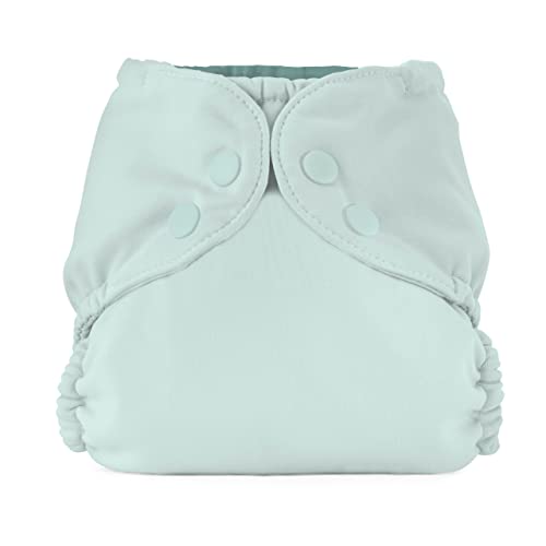 Esembly Cloth Diaper Outer, Swim Diaper, Waterproof Cloth Diaper Cover, Leak-Proof and Breathable Layer Over Prefolds, Flats or Fitteds, Reusable Diaper with Snap Closure - Size 1 (7-17lbs), Mist