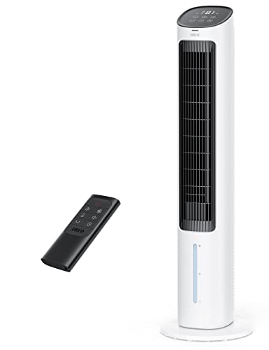 Dreo Cooling Fans That Blow Cold Air, 40' Evaporative Air Cooler, 2023 Upgrade Tower Fan for Bedroom with 80° Oscillating, Ice Packs, Remote Control, 3 Modes 4-Speed Quiet Floor Fan Home/Office