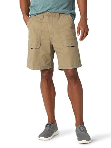 Wrangler Authentics mens Canvas Utility Hiker Cargo Shorts, Nutmeg, 36 US