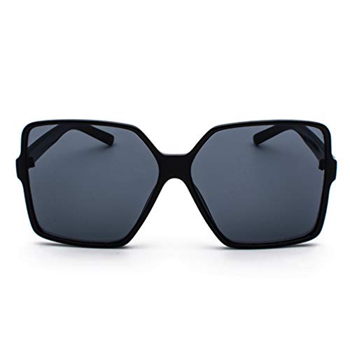 Dollger Oversized Square Sunglasses for Women Big Large Wide Fashion Shades for Men 100% UV Protection Unisex Black