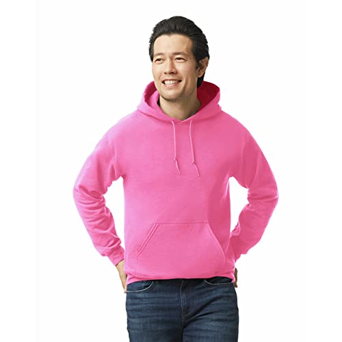 Gildan Adult Fleece Hoodie Sweatshirt, Style G18500, Multipack, Safety Pink (1-Pack), X-Large