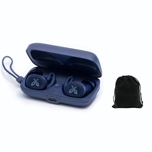 Jaybird Vista 2 True Wireless Bluetooth Headphones with Charging Case - Premium Sound, ANC, Sport Fit, 24 Hour Battery, Waterproof Earbuds with Military-Grade Durability - Blue, Includes Pouch