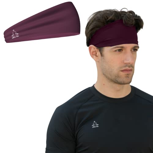 Temple Tape Four Inch Moisture Wicking Workout Sweatband; Absorbs & Evaporates Sweat 8X Faster - Deep Purple