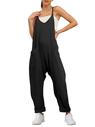 AUTOMET Womens Jumpsuits Casual Summer Outfits Rompers 2024 Trendy Comfy Dressy Clothes Sexy Loose Long Baggy Overalls Jumpers Pocket