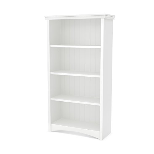 South Shore Gascony 4-Shelf Bookcase Pure White