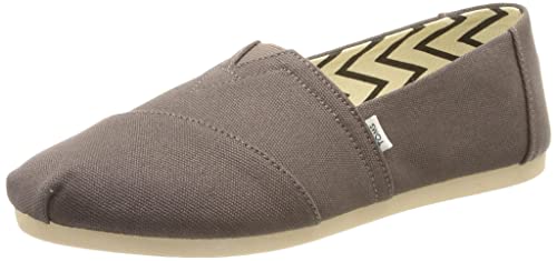 TOMS Women's Alpargata Loafer Flat, Ash Grey Recycled Cotton, 9