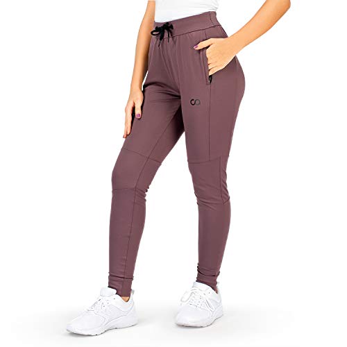 Contour Sweatpants for Women (Hydrafit) Joggers for Women, Luxury Yoga Pants with Zipper Pockets Zephyr Small