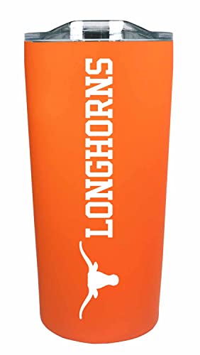 Campus Colors NCAA Stainless Steel Tumbler Perfect for Gameday - 18 oz - Double Walled - Keeps Drinks Perfectly Insulated (Texas Longhorns - Orange)