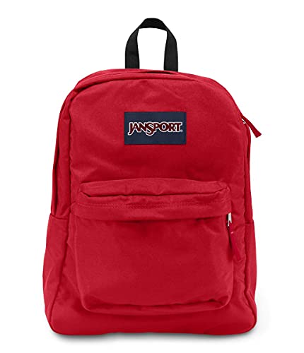 JanSport SuperBreak One Backpack, Red Tape - Durable, Lightweight Bag with 1 Main Compartment, Front Utility Pocket with Built-in Organizer - Premium Backpack