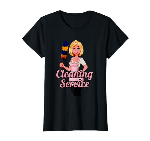 Cleaning Lady Housekeeping Career Woman House Cleaner Retro T-Shirt