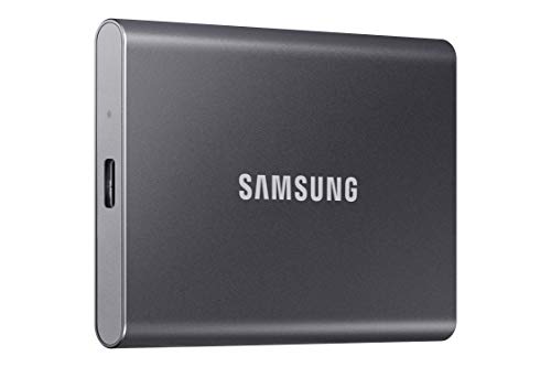 SAMSUNG T7 Portable SSD, 1TB External Solid State Drive, Speeds Up to 1,050MB/s, USB 3.2 Gen 2, Reliable Storage for Gaming, Students, Professionals, MU-PC1T0T/AM, Gray