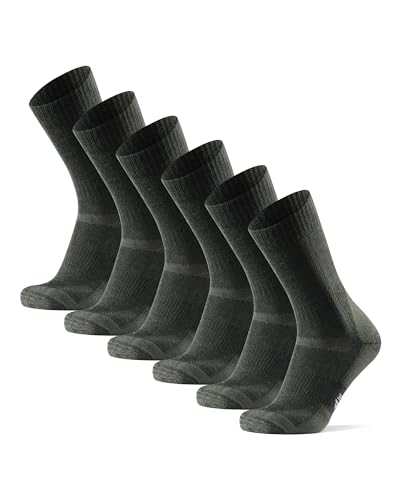 DANISH ENDURANCE Merino Wool Hiking Socks for Men & Women, 3-pack, Forest Green, Large