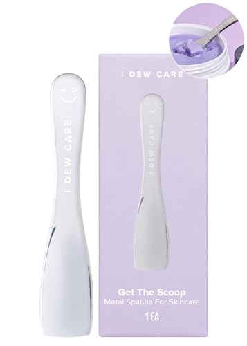 I Dew Care Multi-functional Applicator - Get The Scoop | Gift, Stainless Steel Spatula, Beauty Tool for Cream, Lip Balm, Wash-Off Masks, Mixing, Depuffing