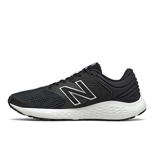 New Balance Men's 520 V7 Running Shoe, Black/White, 9.5
