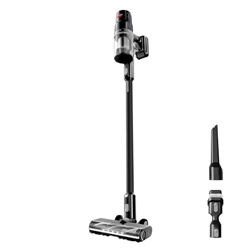 BISSELL CleanView XR 200W Lightweight Cordless Vacuum w/ Removable Battery, 35-min runtime, Tangle-Free Brush Roll, LED lights, XL Tank, Dusting & Crevice Tool, Wall Mount, 3789U, Silver