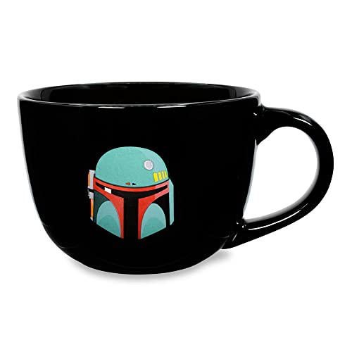 Silver Buffalo Star Wars: The Mandalorian Boba Fett Ceramic Soup Mug | Holds 24 Ounces