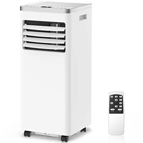 ZAFRO 10,000 BTU Portable Air Conditioners Cool Up to 450 Sq.Ft, 4 Modes Portable AC with Remote Control/LED Display/24Hrs Timer/Installation Kits for Home/Office/Dorms, White