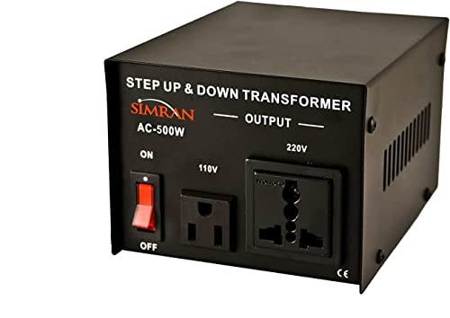 Simran AC-500 Power Converter 110v 220v Step Up/Down Voltage Transformer 50Hz 60Hz- 500 Watts