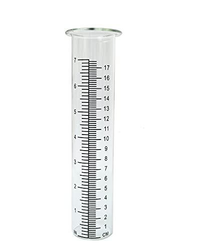 Lueudu 7' Plastic Rain Gauge Replacement Tube, 8.25 x 2.25 x 1.75 inches Cold Resistance Crack Resistance for Outdoor Garden Yard Home