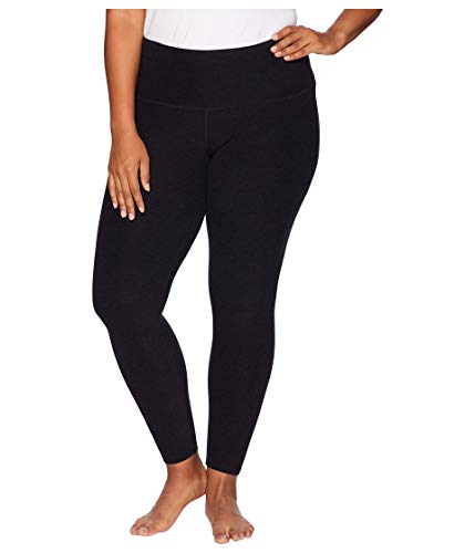 Beyond Yoga Women's Spacedye Caught in The Midi Leggings, Darkest Night, Black, XL