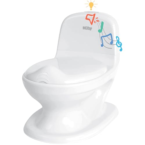 Nuby My Real Potty Training Toilet with Life-Like Flush Button and Sound - 18+ Months - White