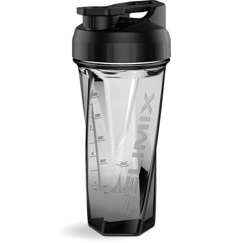 HELIMIX 2.0 Vortex Blender Shaker Bottle Holds upto 28oz | No Blending Ball or Whisk | USA Made | Pre Workout Protein Drink Shaker Cup | Weight Loss Supplements Shakes | Top Rack Safe