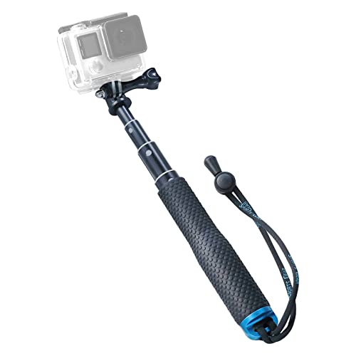 Trehapuva Selfie Stick, 19” (48CM) Short Extension Stick Compact Hand Grip Adjustable Waterproof Monopod Pole Compatible with GoPro Hero 12 11 10 9 8 7 6 5 4 Session AKASO DJI Osmo Action and More