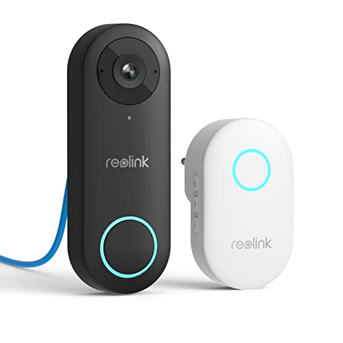 REOLINK Video Doorbell PoE Camera – 180 Degree Diagonal, 5MP IP Security Camera Outdoor with Chime V2, 2-Way Talk, Plug & Play, Secured Local Storage, No Monthly Fee