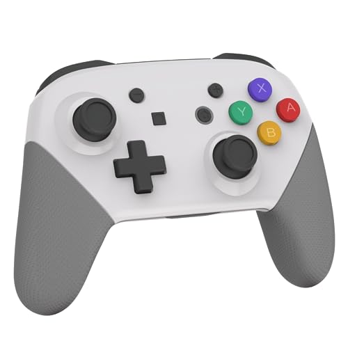 JOYTORN Mini Switch Wireless Controller,Switch Pro Controller Compatible with Nintendo Switch/Rog Ally/Steam Deck with Wake-up,NFC,Adjustble Vibration,Gyro Sensor-Gray