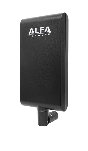Alfa Network APA-M25 Dual Band 2.4GHz/5GHz 8 / 10dBi high gain Directional Indoor Panel Antenna with RP-SMA Connector (Compare to Asus WL-ANT-157)