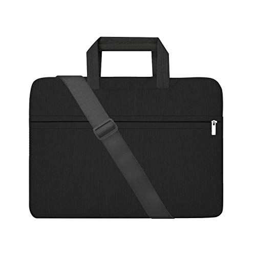 HESTECH Chromebook Bag 11.6-12.3 inch Laptop Shoulder Bag Messenger Bag Carrying Travel Briefcase for Women 13' MacBook Air/Pro Acer Spin 311 HP Pavillion X360 Samsung Dell 3100 ASUS Surface, Black