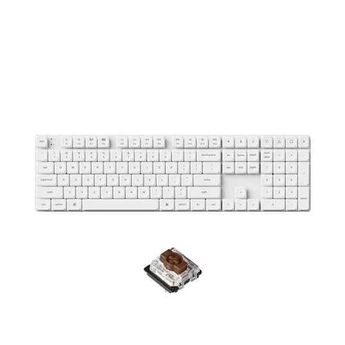 Keychron K5 Pro Ultra-Slim QMK/VIA Custom Mechanical Keyboard, Full Size 108-Key Programmable RGB Backlit Bluetooth Wireless/USB Wired Keyboard for Mac Windows Linux - Low Profile Gateron Brown Switch