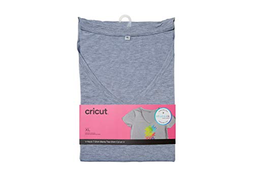 Cricut Womens V Neck T-shirt Infusible Ink Blanks, Gray, X-Large US