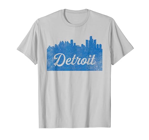 Detroit Michigan (MI) Skyline Grit Style T-Shirt