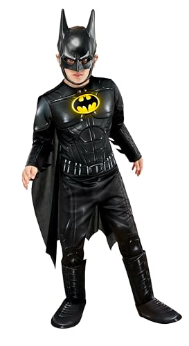 Rubie's Boy's DC: The Flash Movie Batman (Keaton) Deluxe Costume, As Shown, Large