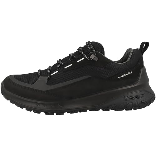 ECCO Men's Ultra Terrain Waterproof Low Hiking Shoe, Black, 8-8.5