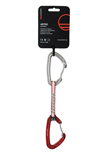 Wild Country Astro Rock Climbing Quickdraw - Lightweight Draw with Wiregate Aluminum Carabiners - Red - 10cm