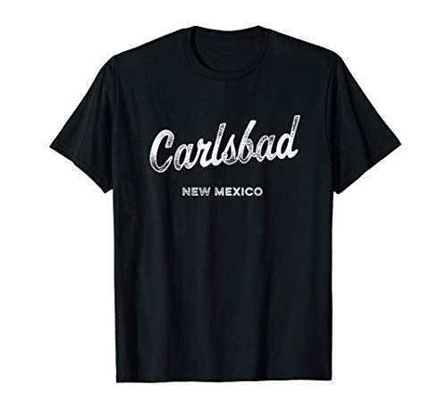 Carlsbad New Mexico NM Vintage Athletic Sports Script T-Shirt