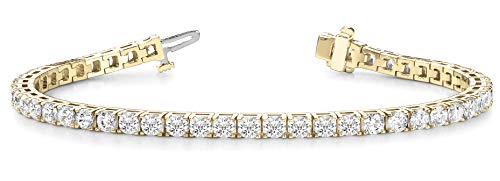 15 Carat Classic Diamond Tennis Bracelet 14K Yellow Gold Value Collection