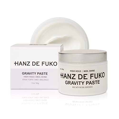 Hanz de Fuko Gravity Paste – Premium Men’s Hair Styling Paste – High Hold, Medium Shine – Vegan, Certified Organic Ingredients, 2 oz.