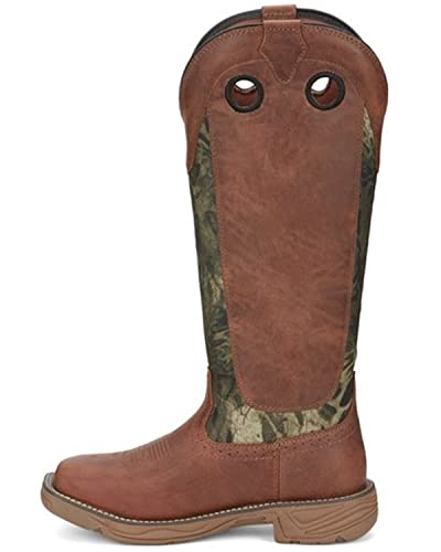 Justin Men's Rush Strike Camo Shaft Leather Pull-On Snake Boot Square Toe Camouflage 10.5 EE